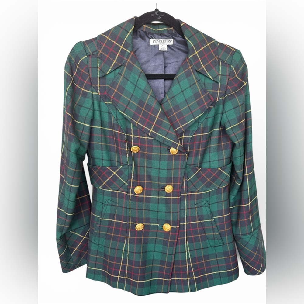 Pendleton Women's Tartan Plaid Blazer